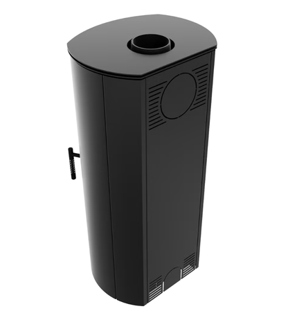 Bricosol Estufa De Leña De Acero Kratki Falcon Ø 150 10 Kw Estantería De Madera_2