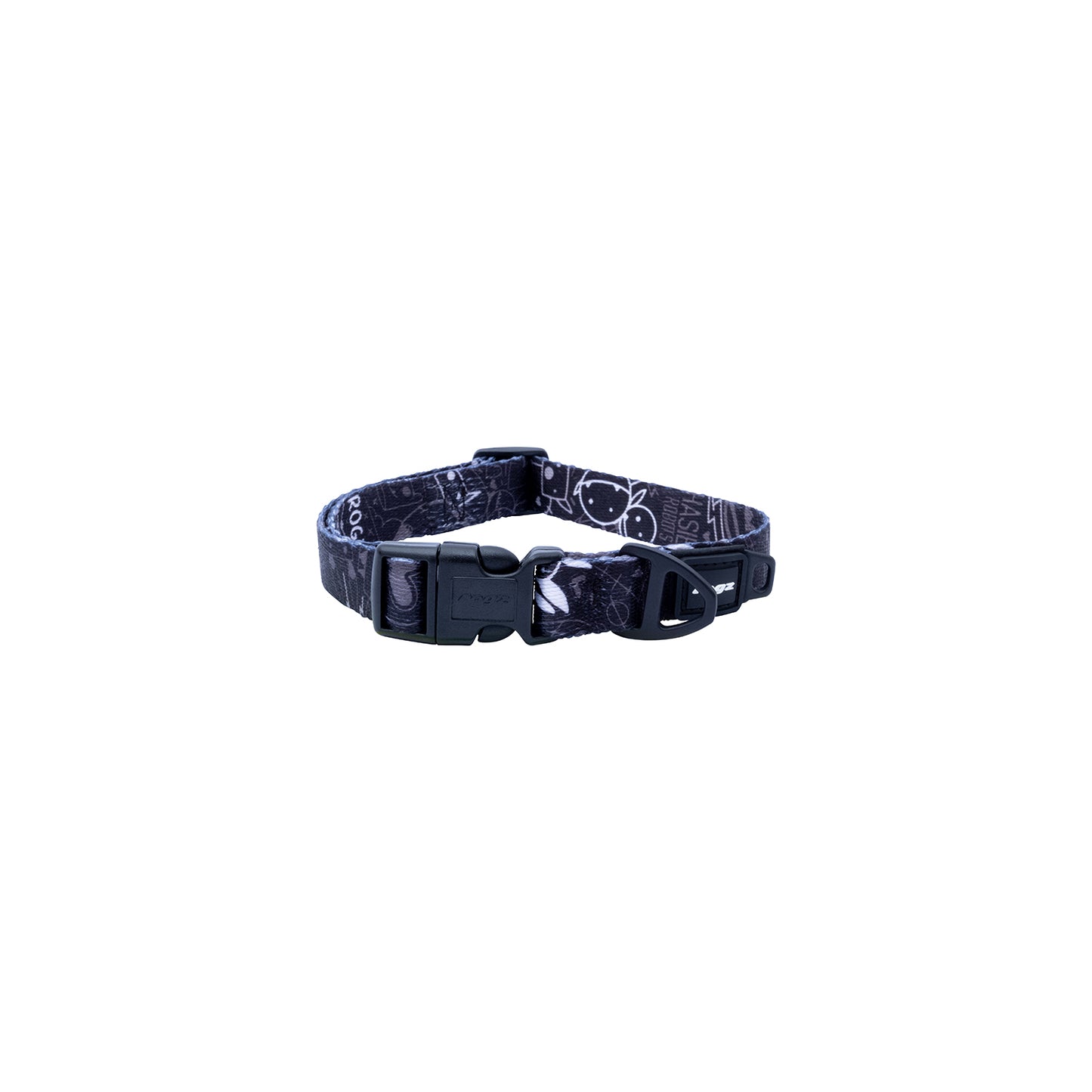 Collar Para Perro, Modelo Fusion De Rogz, Estampado Graffiti Negro. Talla S (8-14kg)_1