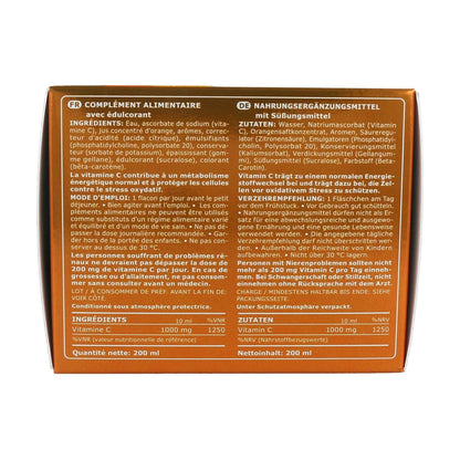 Embalagem de 2 frascos de vitamina C lipossomal Marnys 20
