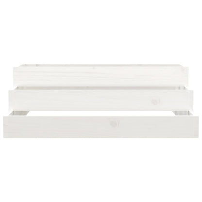 Jardinera De Madera Maciza De Pino Blanco 80x80x27 Cm_3