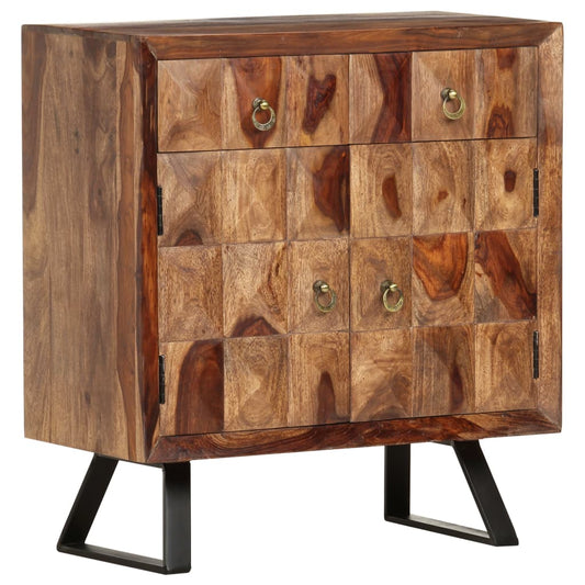 Armario Auxiliar De Madera Maciza De Sheesham 70x35x75 Cm_0