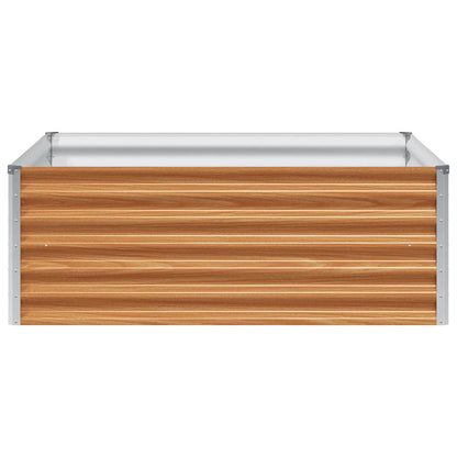Arriate Elevado Marrón Claro 98 X 100 X 36 Cm Acero Galvanizado_4