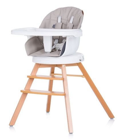 Trona Evolutiva 3 En 1 Con Patas De Madera Y Asiento De Polipiel Giratorio Rotto Humus_0