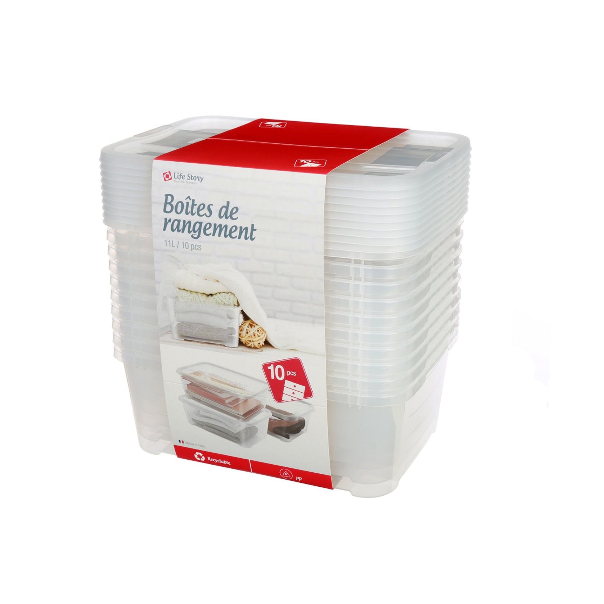 Set De 10 Cajas De Plástico Life Story 11l_0