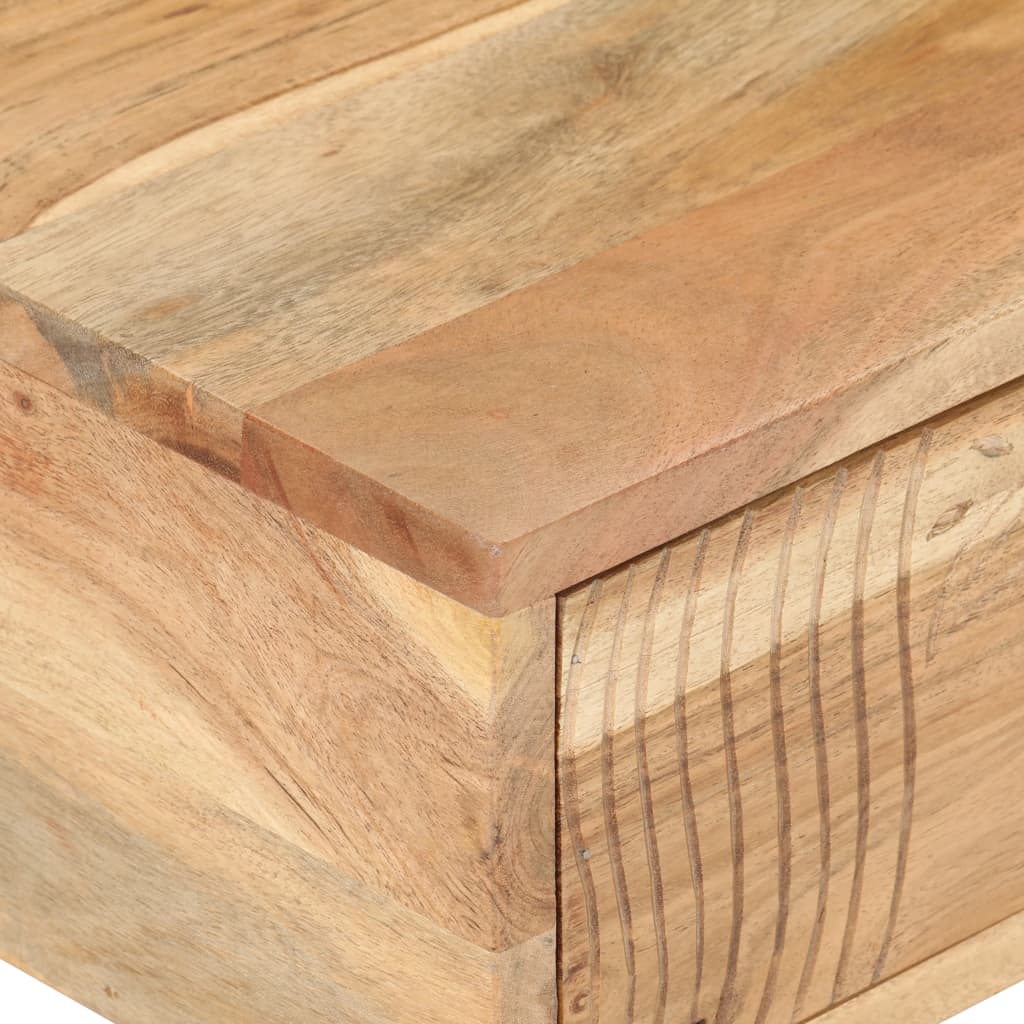 Mesa De Centro Madera Maciza De Acacia 100x50x40 Cm_3
