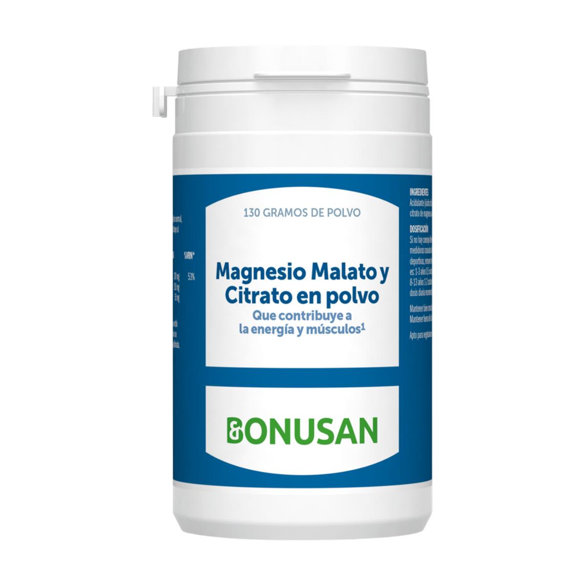 Malato de Magnésio e Citrato Bonusan em pó 130g