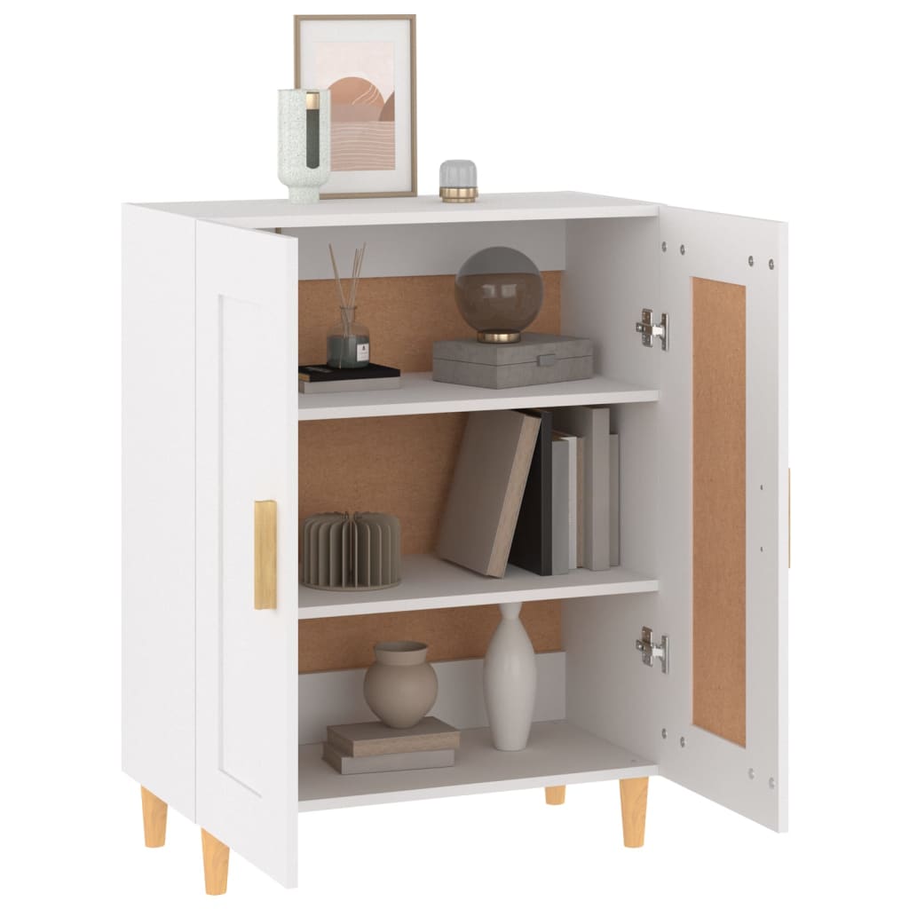 Aparador De Madera Contrachapada Blanco 69,5x34x90 Cm / Vetonek_5