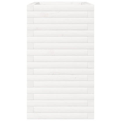 Jardinera Madera Maciza De Pino Blanco 70x40x68,5 Cm_5