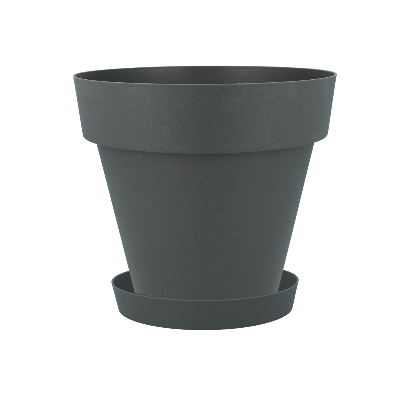 Vaso Tes 22 x 20 cm cor antracite com pires