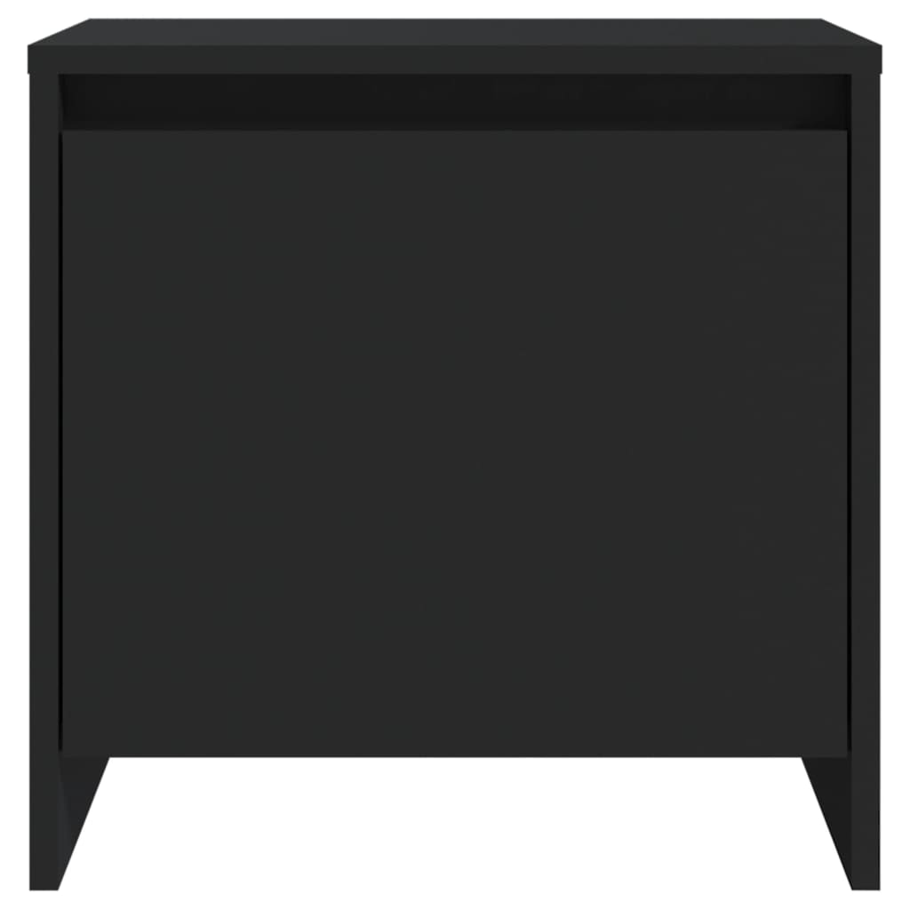 Mesita De Noche Madera De Ingeniería Negro 45x34x44,5 Cm_2