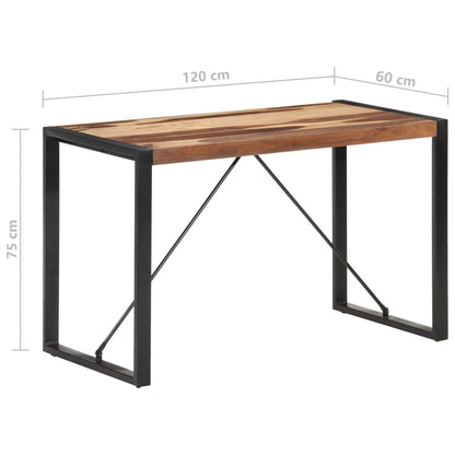 Mesa De Comedor De Madera Maciza 120x60x75 Cm_4