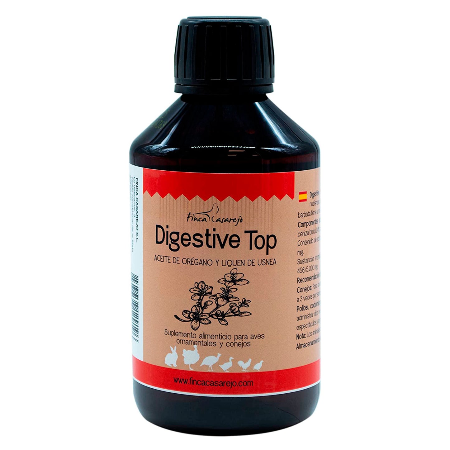 Suplemento Alimenticio Para Una Buena Salud Digestiva En Animales | Digestive Top 250 Ml Para Conejos Y Aves De Corral_0