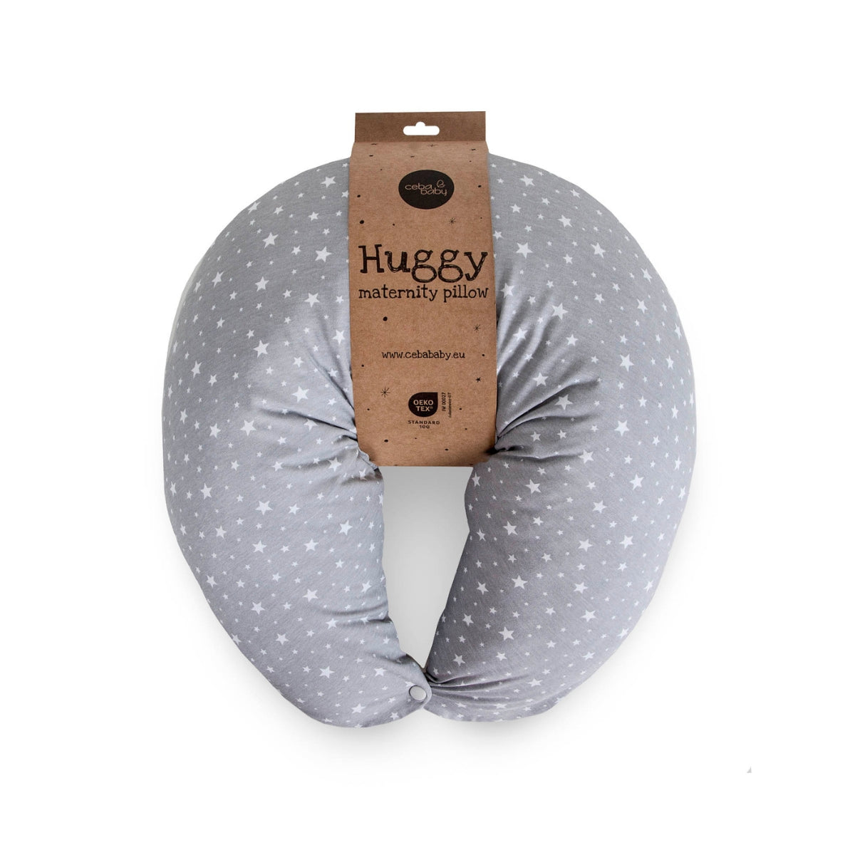Cojín De Lactancia Huggy Basic Grey Stars_0