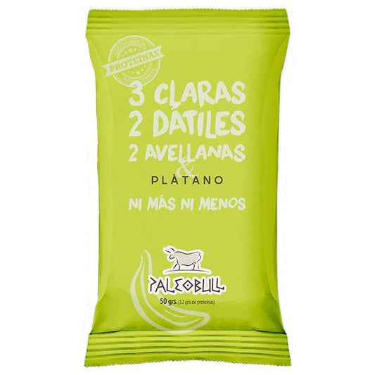 Barra Energética PaleoBull de Tâmaras, Avelãs e Banana, 50g