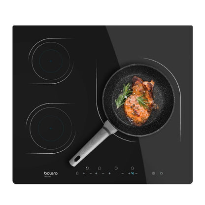 Placa Vitrocerámica 3 Fuegos Bolero Squad V 3000. Potencia 6200 W, 9 Niveles De Potencia, Control Táctil, Detector De Sartenes Hasta 295 Mm, Tempori_0