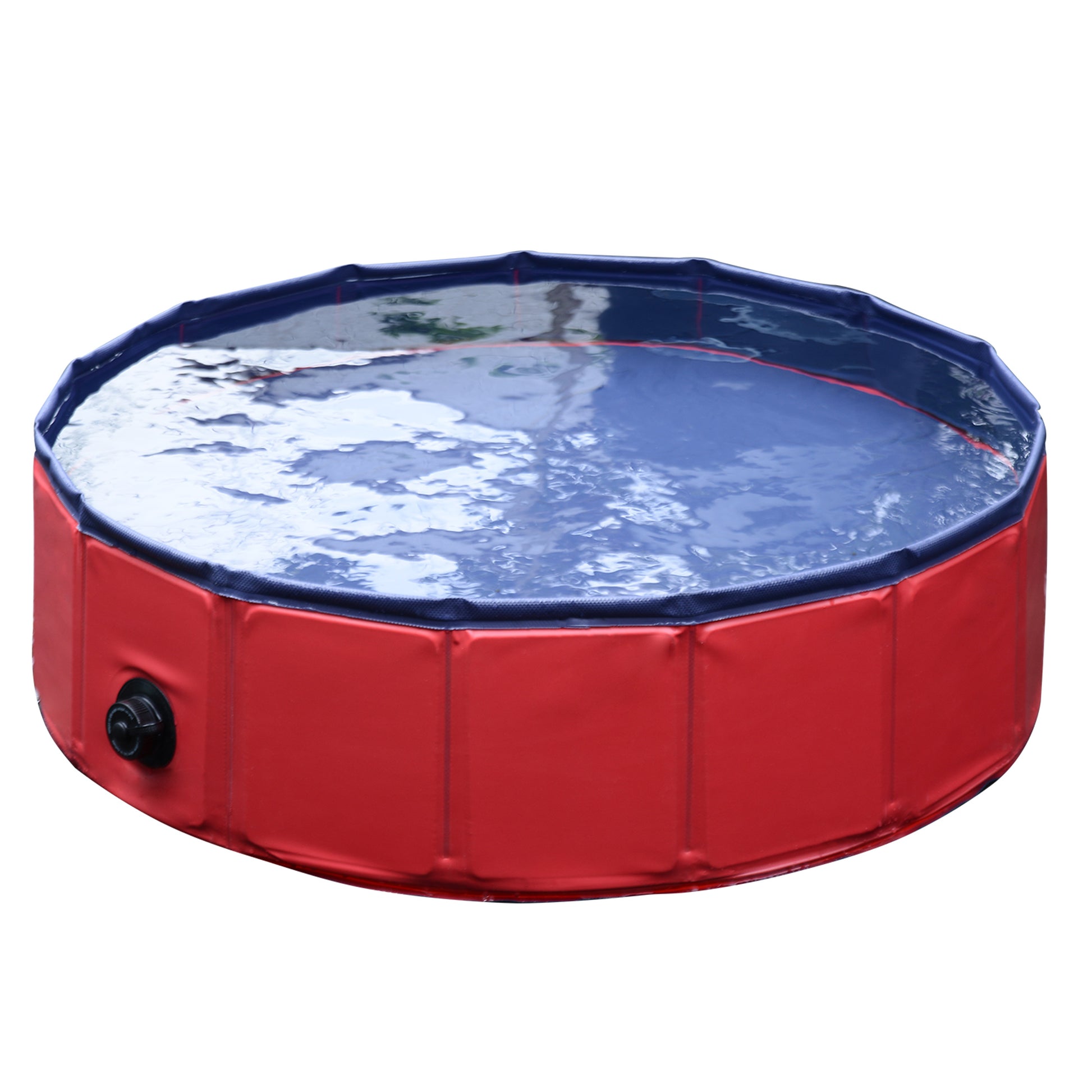 Pawhut Piscina Plegable Para Perros Gatos Bañera Portátil Antideslizante Ø80x20_3