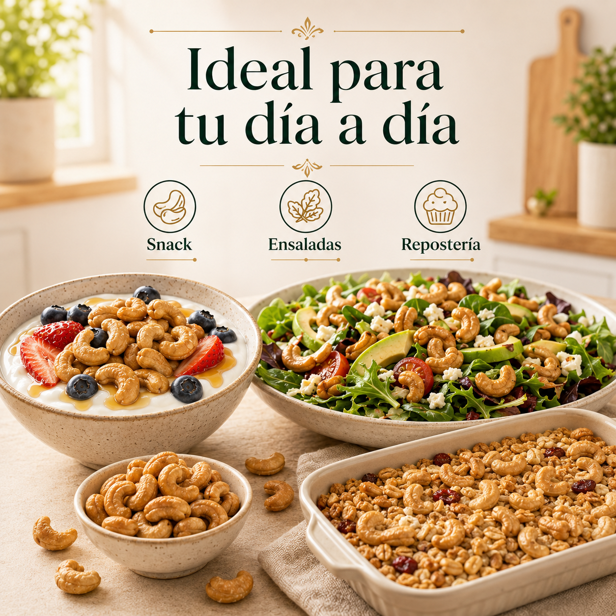 Anacardo Tostado Premium - Envasados Al Vacío - 800 G | Fruto Seco Ecológico Premium, Snack Vegano Natural, Sin Gluten_5