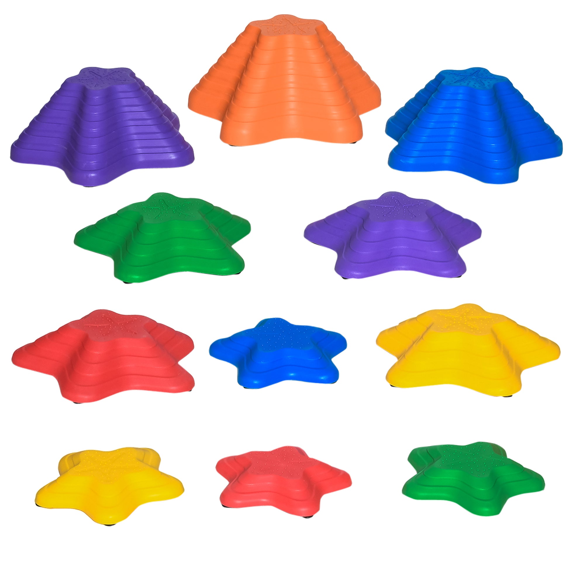 Outsunny Piedras De Equilibrio Para Niños Apilables Estilo Estrella De Mar 11 Piezas_0