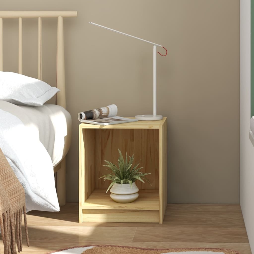 Mesitas De Noche 2 Uds Madera Maciza De Pino 35,5x33,5x41,5 Cm_1
