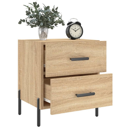 Mesita Noche 2 Uds Madera Ingeniería Roble Sonoma 40x35x47,5 Cm_2