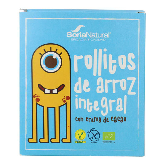 Rolinhos de arroz com creme de cacau Soria Natural 4 x 25 g