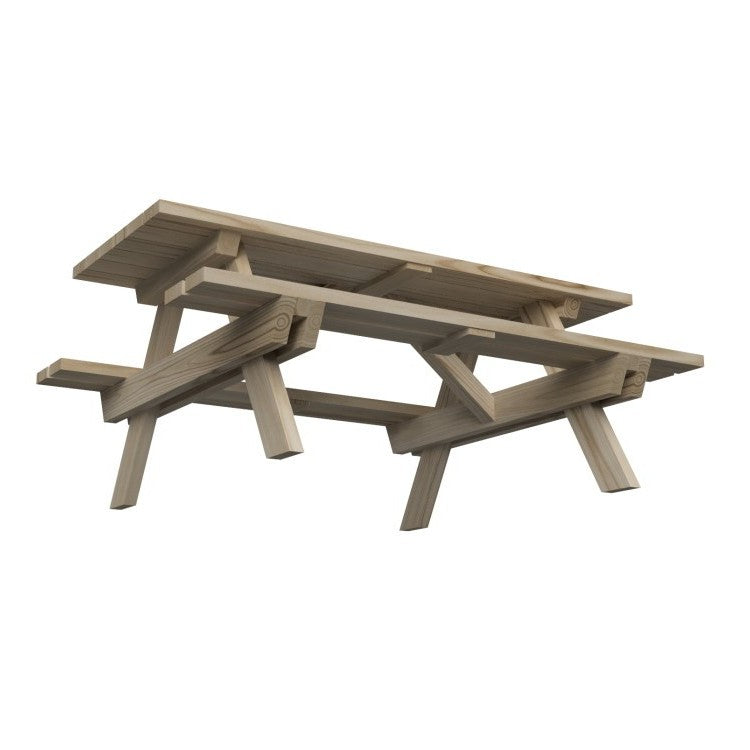 Mesa De Picnic Masgames Munich L 180 Cm Largo Madera Sin Pintar Mesa Sin Respaldo._4