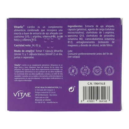 Vitarlic Cardio Vitae 60 Cápsulas 