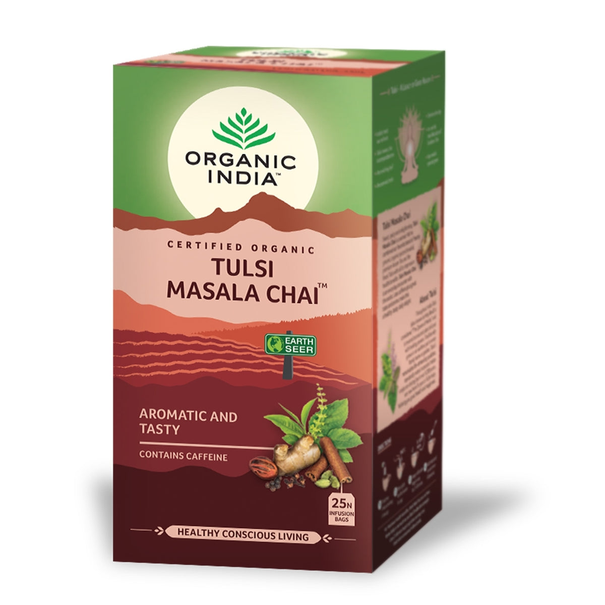 Tulsi Masala Chai Infusión Ayurvédica Organic India 25 bolsitas