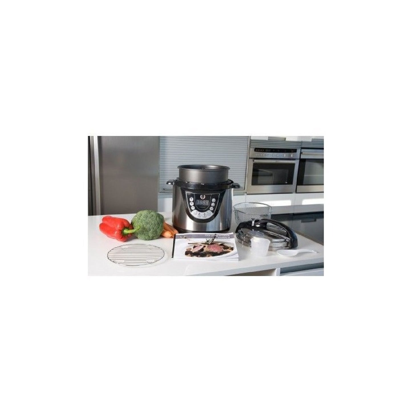 Olla Electrica A Presión Programable Olla Gm Modelo D. 1000 W, Multifunción, 9 Menús, Función Freír, Capacidad De 6l, 90 Kpa, Guiado Por Voz, Progra_2