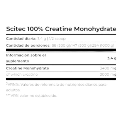 100% Creatina Scitec Nutrition 300 gr