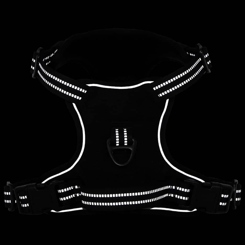 Arnés Para Perros Con Correa Y Collar Ajustable Negro M_4