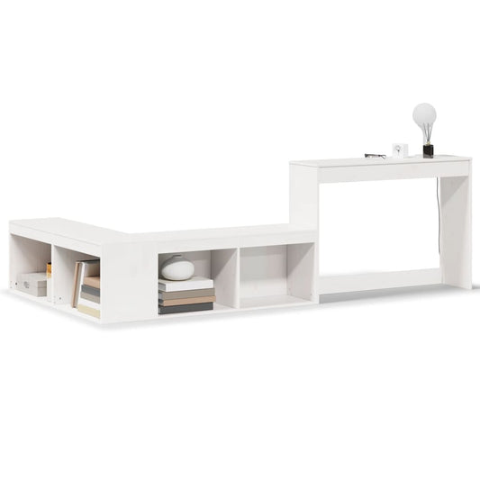 Mueble Con Escritorio Madera Maciza Pino 222x122x75 Cm_0