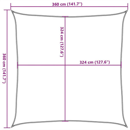Vidaxl Toldo De Vela Cuadrado Hdpe Azul 160 G/m² 3,6x3,6 M_2