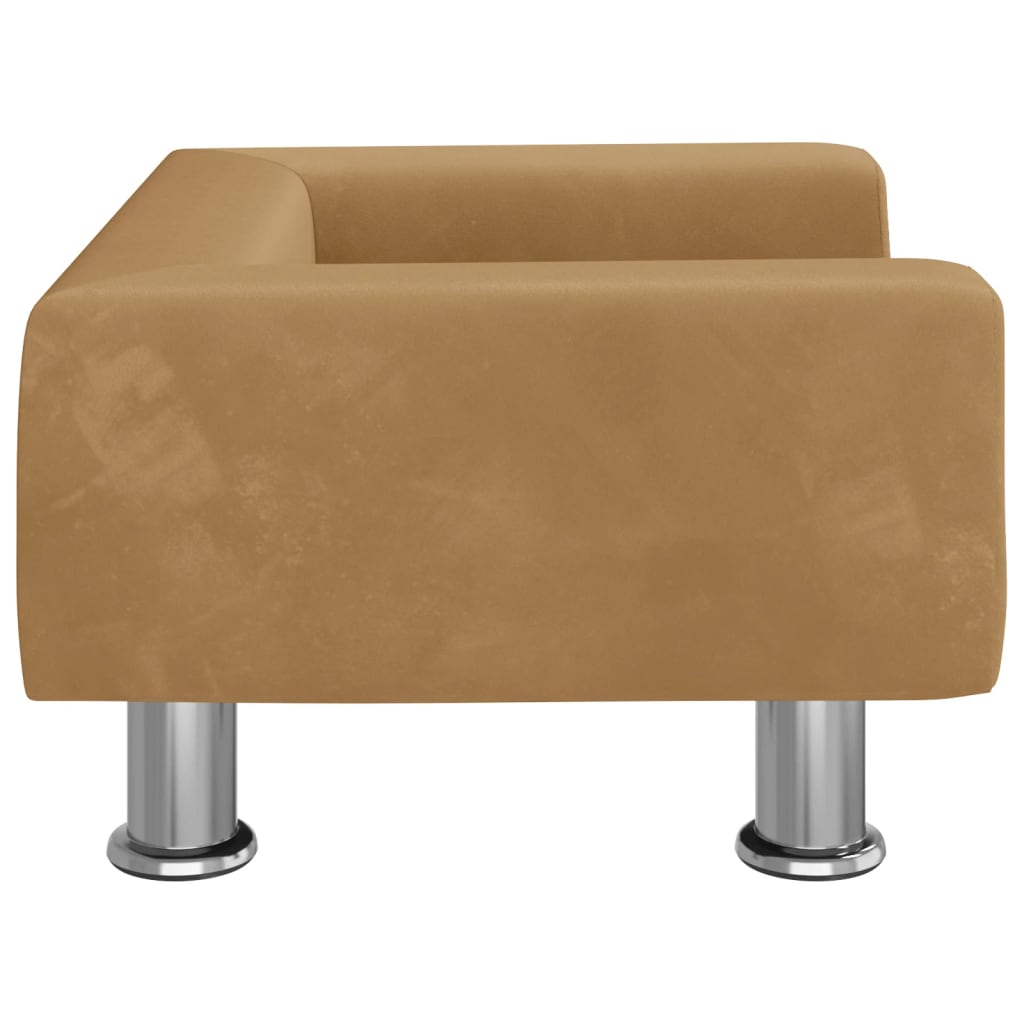 Cama Para Perros De Terciopelo Marrón 50x40x26,5 Cm / Vetonek_2