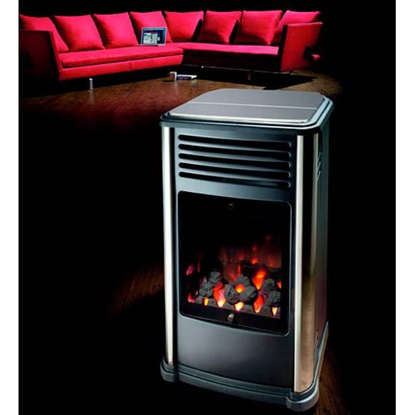 Fogão a gás portátil Manhattan metalizado Fireside 3,4 kW 