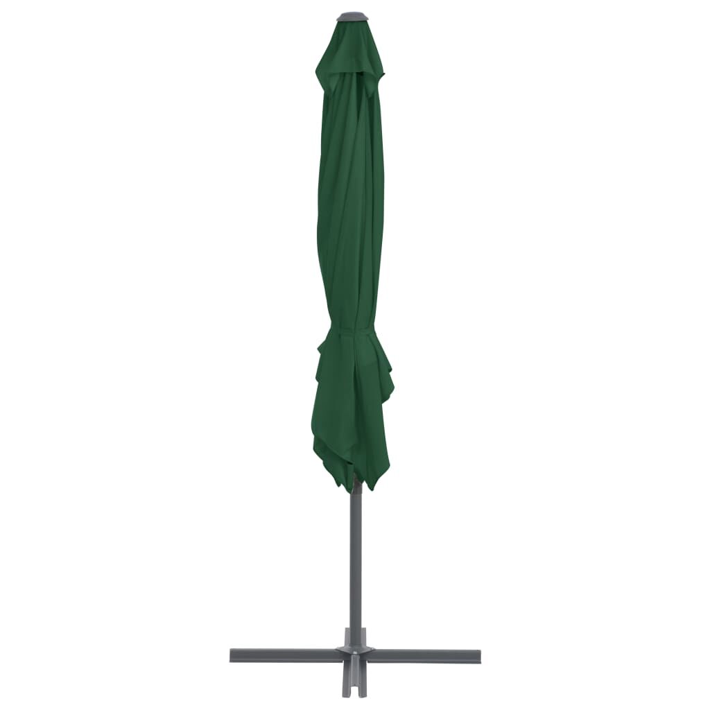 Vidaxl Sombrilla Jardín Voladiza Palo De Acero Verde 250x250 Cm_3