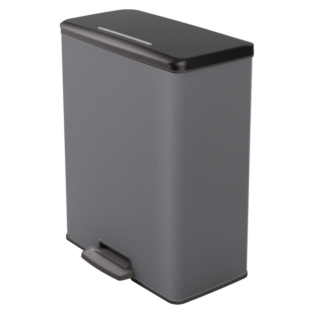 Curver Papelera De Pedal Deco Rectangular Gris Frío 65 L_0