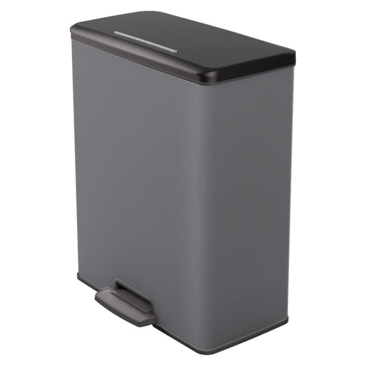 Curver Papelera De Pedal Deco Rectangular Gris Frío 65 L_0