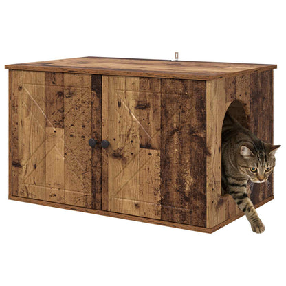 Casa Para Gatos Madera Vieja 85 X 55 X 50 Cm_2