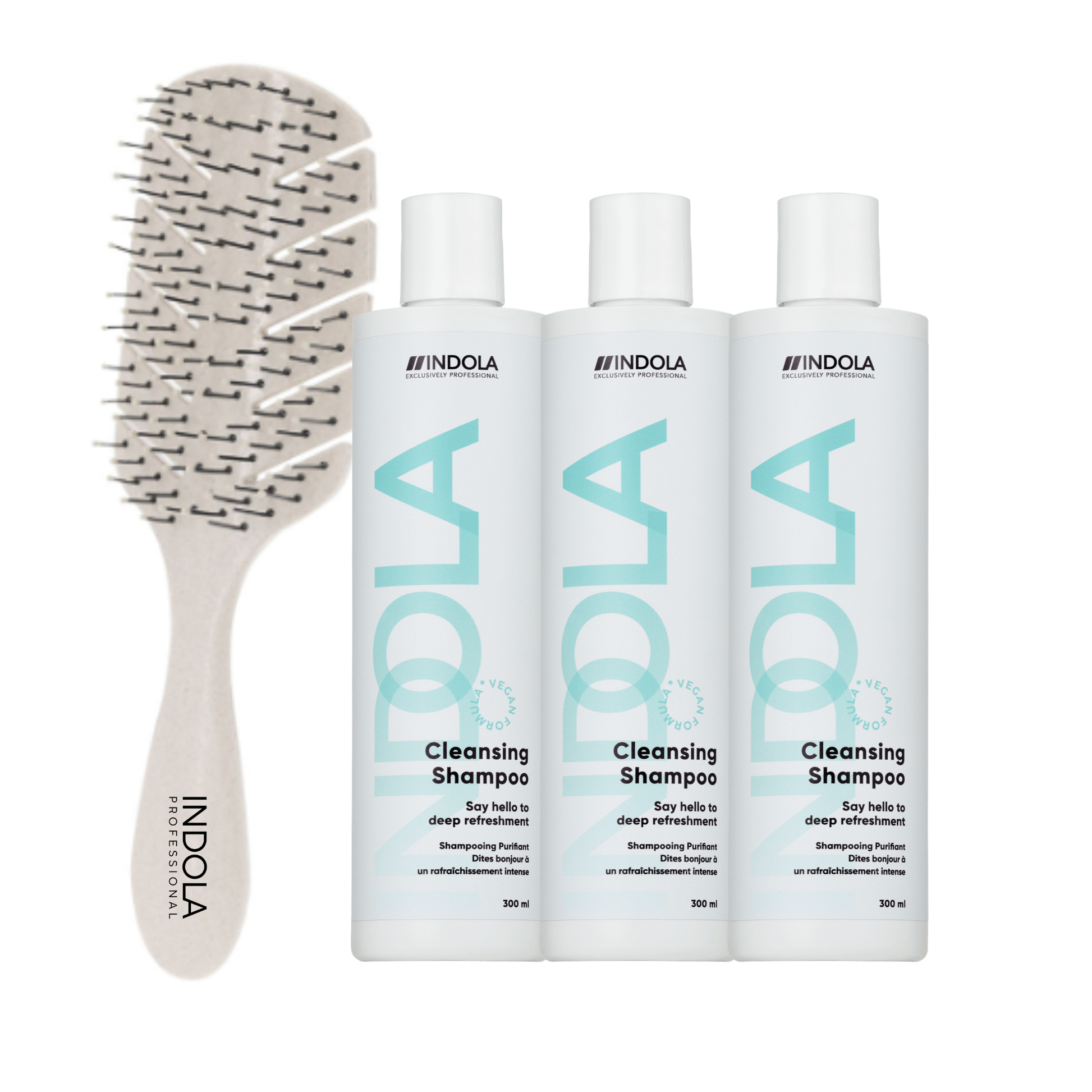 Indola Champú Purificante Pack 3 X 300 Ml + Peine Regalo| Elimina Impurezas_0