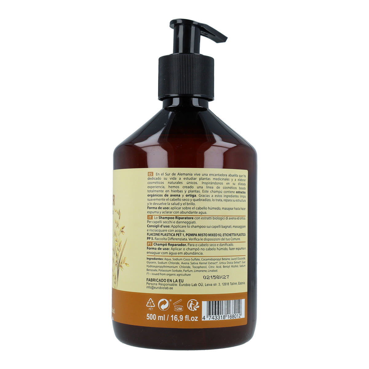 Oma Gertrude Champô Reparador para Cabelos Secos e Danificados 500 ml