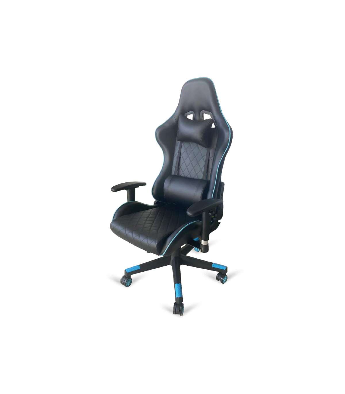 Silla De Oficina Gaming Modelo Matrix Altura Regulable Acabado Negro/azul. 70cm(ancho ) 12_0