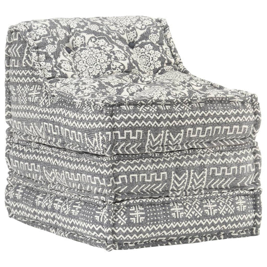 Vidaxl Puf Modular De Tela Gris Claro_0