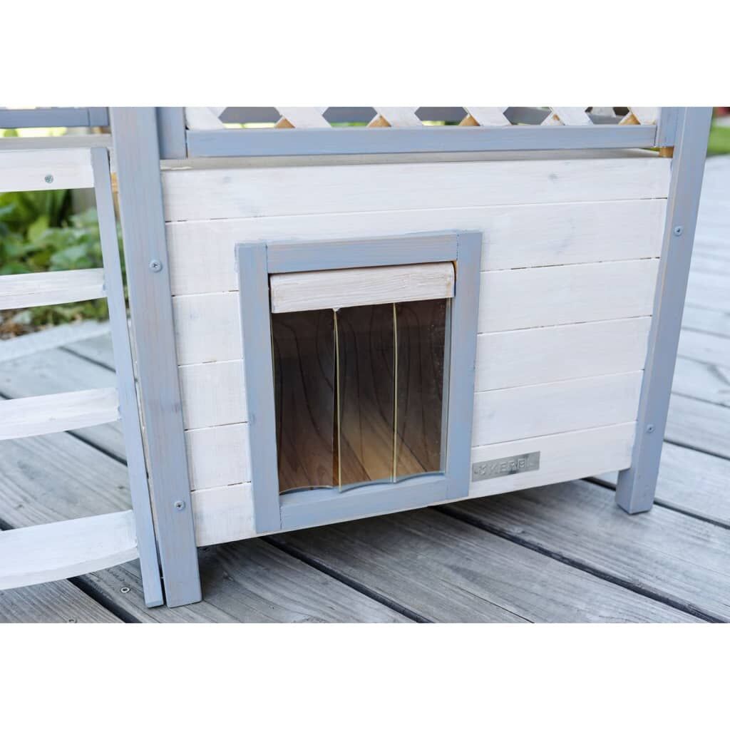 Kerbl Casa Para Gatos Lodge Ontario Gris Claro 77x50x73 Cm_3