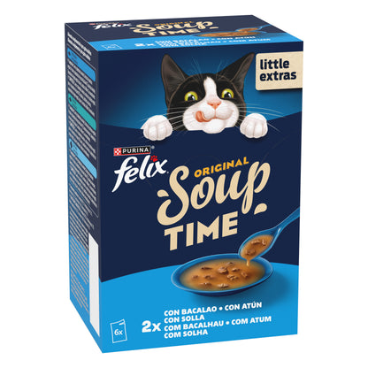 Sopa para gatos con pescado Felix Soup 6 x 48 g