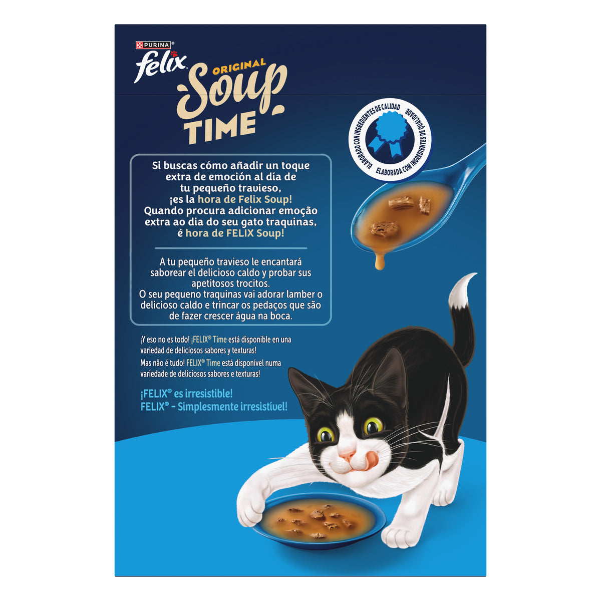 Sopa para gatos con pescado Felix Soup 6 x 48 g