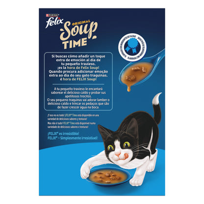 Sopa para gatos con pescado Felix Soup 6 x 48 g