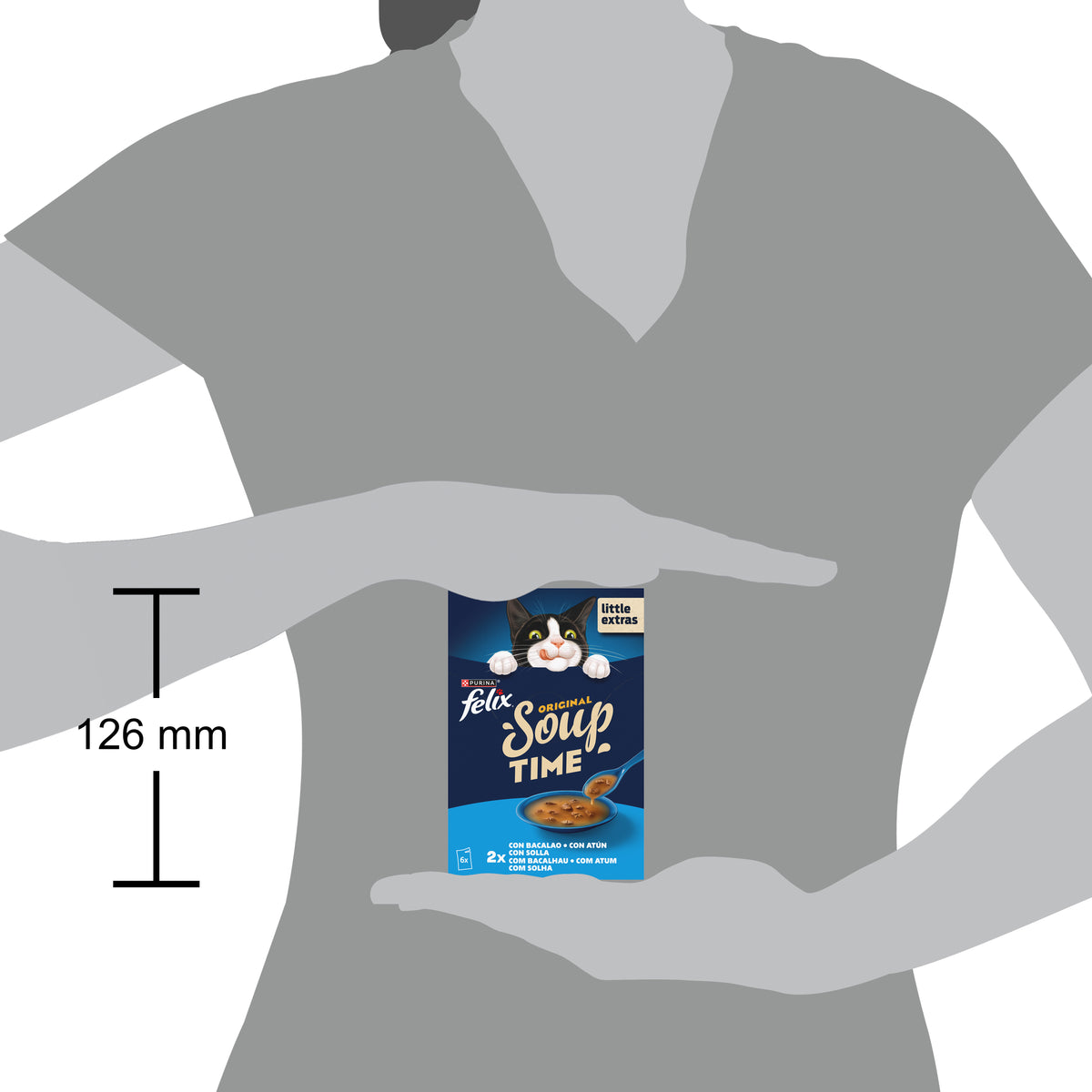Sopa para gatos con pescado Felix Soup 6 x 48 g