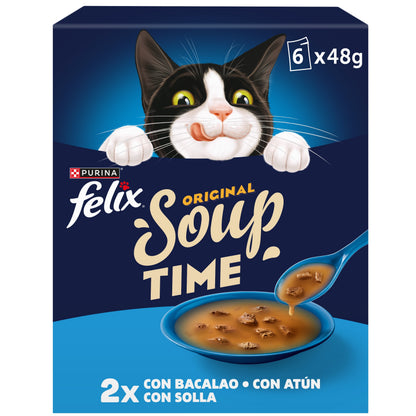 Sopa para gatos con pescado Felix Soup 6 x 48 g