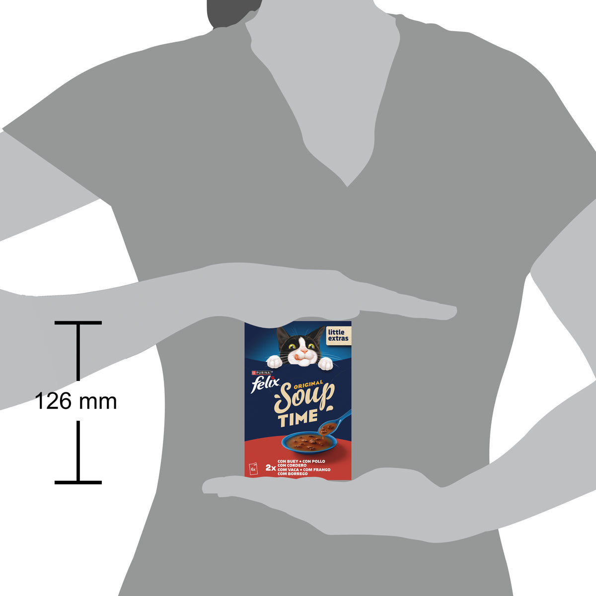 Sopa para gatos con carne Felix Soup 6 x 48 g